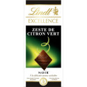 Lindt Excellence Noir à la Délicate Saveur Acidulée Zeste de Citron Vert 100g (lot de 4)