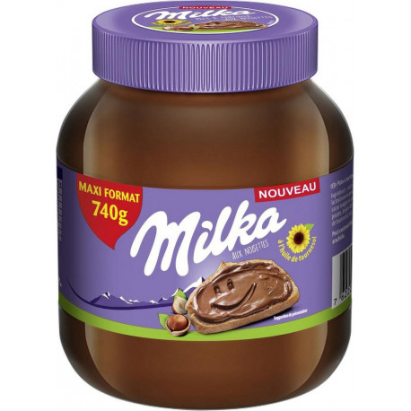 MILKA Pâte à tartiner aux noisettes 740g