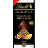 Lindt Excellence Noir Orange Amandes 70% Cacao 100g