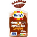 HARRYS American Sandwich Pain de mie Complet Grandes Tranches 600g (lot de 6)