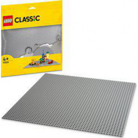 LEGO PLAQUE CONSTRUCTION GRISE