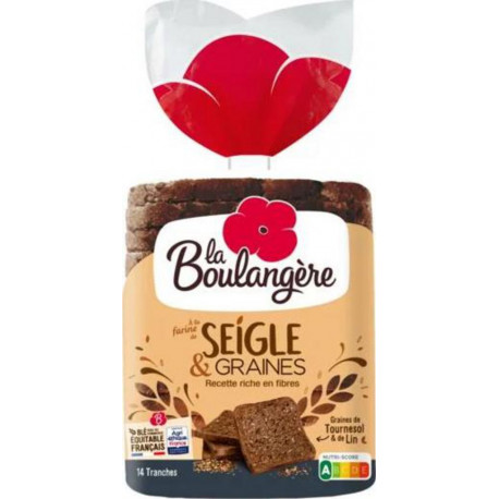 Pain de mie La Boulangère Seigle & Graines 500g
