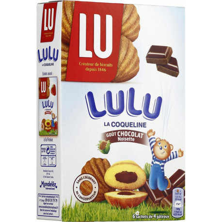 LU Lulu La Coqueline Goût Chocolat Noisette 165g (lot de 6)