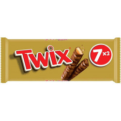 Twix Barre chocolatée nappage caramel x7 350g