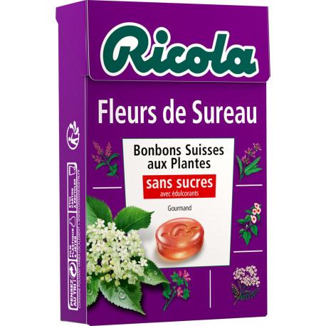 RICOLA Ricola Fleurs de Sureau bonbon sans sucre 50g (lot de 6)