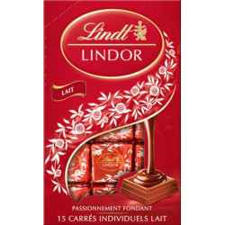 Lindt LINDOR Carrés Lait 145g (lot de 5)