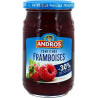 Andros Confiture Framboises allégée -30% de sucres 350g (lot de 8)