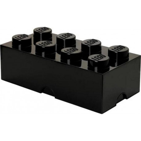 Lego Brique de rangement 8 plots Boîte de rangement empilable 12L noir