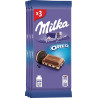 Milka Chocolat au lait aux morceaux de biscuits Oreo 3x100g