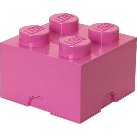LEGO Storage Brick With 4 Knobs, in Medium Pink