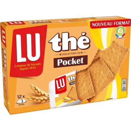 LU Biscuits Pocket Thé Saveur Fleur d’Oranger 264g (lot de 8)