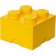 Lego Brique de rangement 4 tenons jaune
