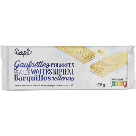 SIMPL GAUFRETTES FOURREES VANILLE 175g