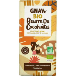 GNAW BIO TAB CHOCO BLANC 100g