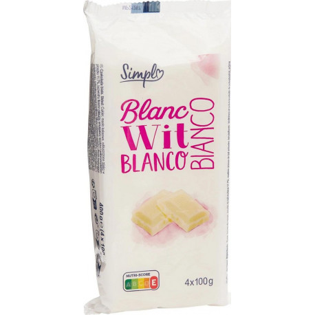 SIMPL CHOCOLAT BLANC 4X100G 400g