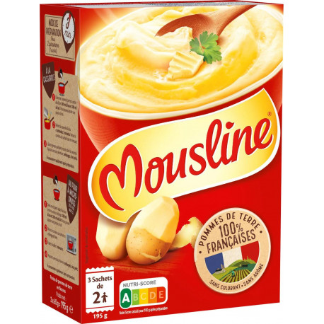 Mousline Purée en flocons 3x65g 195g