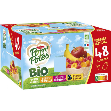 Pom'Potes Compote Bio Materne Multivariétés 48x90g 4.32Kg