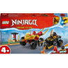 LEGO 71789 NINJAGO Le Combat en Voiture et en Moto de Kai et Ras