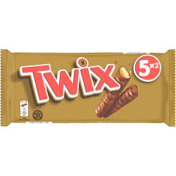 TWIX Barres chocolatées Biscuits Enrobés de Chocolat et Caramel 5x50g 250g