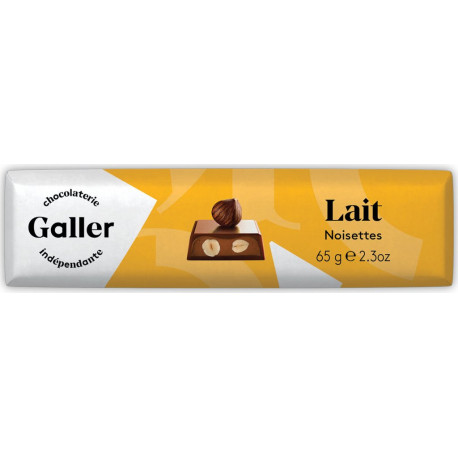 GALLER Chocolat lait Noisettes 65g