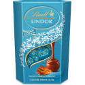 LINDT Confiserie de Chocolat Caramel Pointe De Sel LINDOR le cornet de 200g