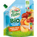 Pom'Potes Compotes pomme pêche brugnon bio sans sucres ajoutés 600g