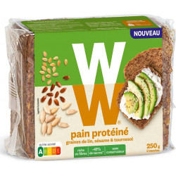 Weight Watchers WW Pain protéiné graines de lin, sésame et tournesol 5 tranches