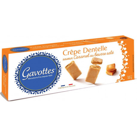 GAVOTTES Biscuits crêpe dentelle caramel 60g