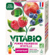 VITABIO Compote Pomme, Framboise et Myrtille Antioxydant Bio les 4 gourdes de 100g