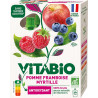 VITABIO Compote Pomme, Framboise et Myrtille Antioxydant Bio les 4 gourdes de 100g