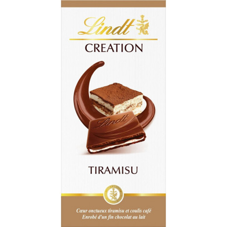 LINDT Tablette de chocolat Lait Tiramisu CREATION 150g