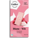 GALLER Tablette de chocolat blanc framboise la tablette de 80g