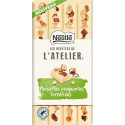 NESTLE LES RECETTES DE ATELIER Tablette de chocolat blanc noisettes NESTLE LES RECETTES DE L'ATELIER la tablette de 150g