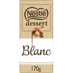 Nestlé DESSERT Tablette de chocolat blanc 170g