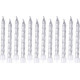 NC Lot De 12 Bougies D'anniversaire métalliques 6cm Argent
