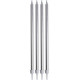 NC Lot De 16 Bougies D'anniversaire longues 14cm Argent