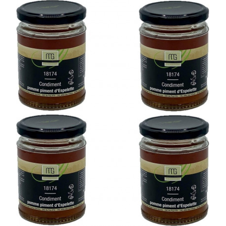 NC Condiment Pomme Piment D'espelette Maison Des Gourmets les 4 unités de 0.31Kg