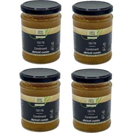 NC Condiment Abricot Cumin Maison Des Gourmets les 4 unités de 0.31Kg