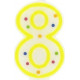 NC Bougie Anniversaire Chiffre 8 Fackelmann Rio Party