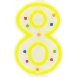 NC Bougie Anniversaire Chiffre 8 Fackelmann Rio Party