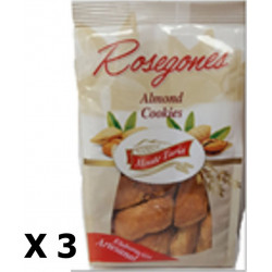 NC Lot 3x Rosegones Aux Amandes Monte Turia Paquet 140g les 3 unités de 0.14Kg
