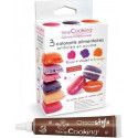 NC 3 Colorants Alimentaires Orange, Violet, Rose + 1 Stylo Chocolat