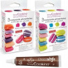 NC 6 Colorants Alimentaires En Poudre Orange Violet Rose Bleu Vert Pourpre + 1 Stylo Cho