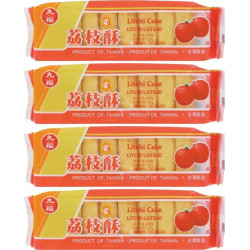 NC Gâteaux Taïwanais Fourrés Au Litchi 227g (8 Pièces)/sachet 4 Paquets les 4 sacs de 0g