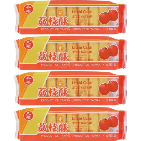 NC Gâteaux Taïwanais Fourrés Au Litchi 227g (8 Pièces)/sachet 4 Paquets les 4 sacs de 0g