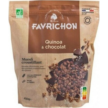 Favrichon Muesli Croustillant Quinoa Chocolat 450g