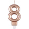 NC Bougie D'anniversaire chiffre 8 7cm Rose Gold