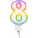 NC Bougie D Anniversaire Chiffre 8
