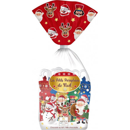 ABTEY Assortiment chocolat au lait parapluies de noël 105g
