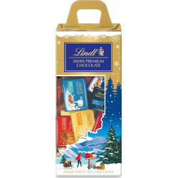 LINDT Assortiment de Chocolat au Lait, Noir, Blanc 500g